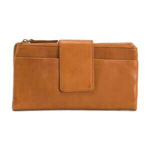 VILENCA Leather Wallet With Folded Tab Closure